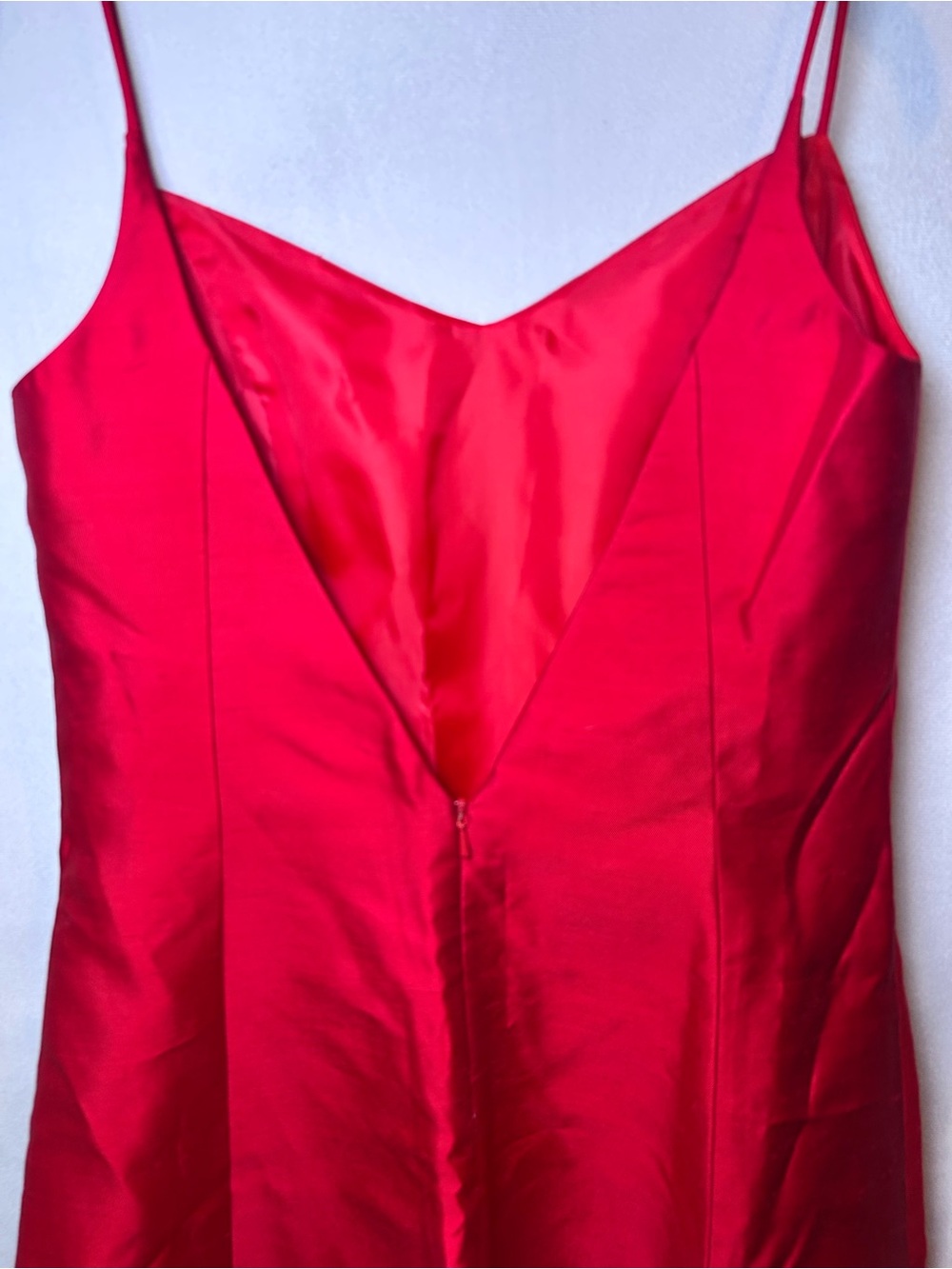 NWT Vintage Lauren Ralph Lauren Red Silk Formal Evening Gown Prom Dress Size 8 - Picture 8 of 16